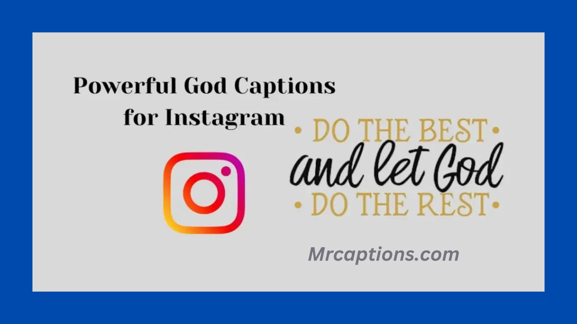 GOD Captions for Instagram